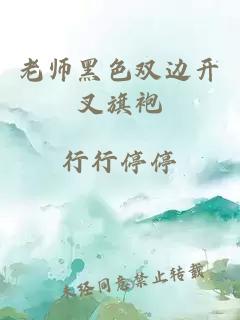 老师黑色双边开叉旗袍